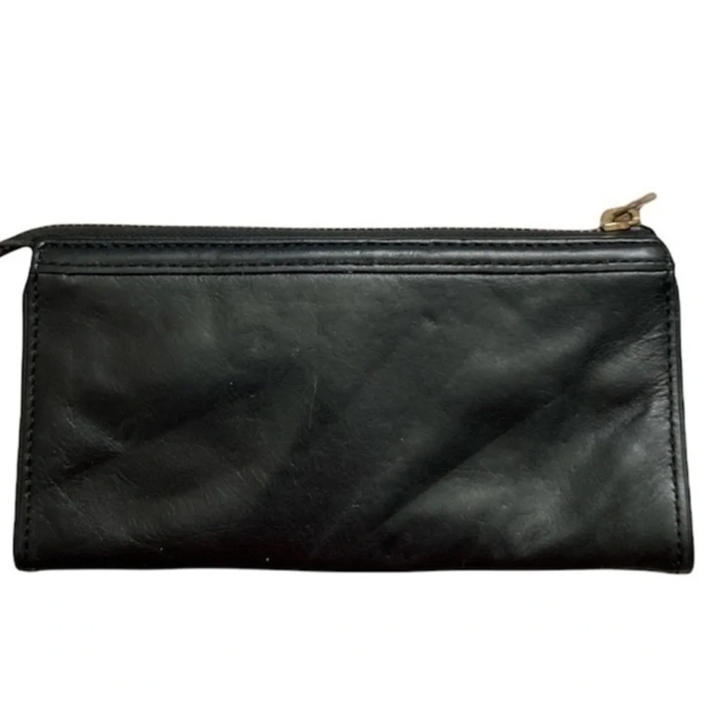 Marc by Marc Jacobs black leather turnlock wallet pouch
